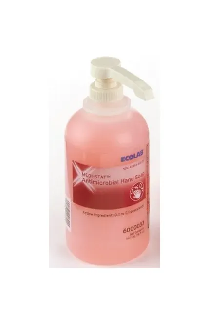 Ecolab Professional - Medi-Stat - 6000033 - Ecolab Medi Stat Antimicrobial Soap Medi Stat Liquid 18 oz. Pump Bottle Floral Scent