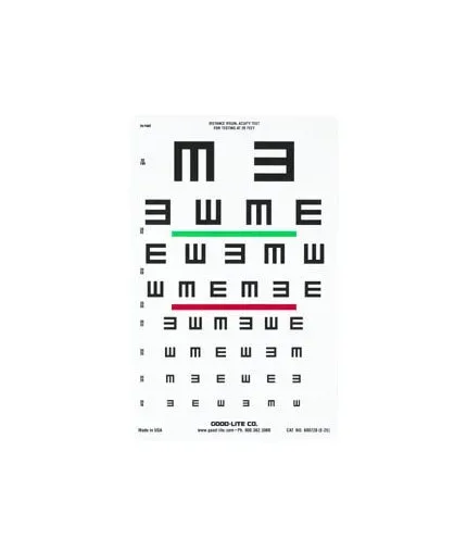 Good-Lite - 600728 - Eye Chart Good-lite 20 Foot Distance Acuity Test