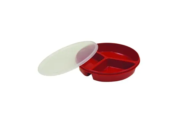 Fabrication Enterprises - 62-0131 - Partitioned scoop dish with cover
