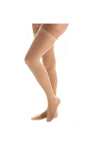 Carolon - Couture - From: 620104 To: 621412 -  Thigh Medical MicroFiber, w/XT2 (20 30 Mmhg) Short, Open Toe,Style: Full Length Thigh w/Beaded Silicone Band