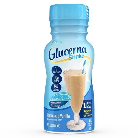 Abbott Nutrition - 57801 - Glucerna Shake Vanilla, 8 Ounce Retail Bottle 190 Calories Per 8 Oz