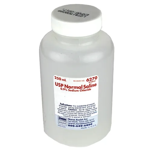 Nurse Assist - 6281 - Irrigation Device & Suctioning Saline, 0.9%, Sterile, 1000ml, Screw Top Bottle, 6/Cs
