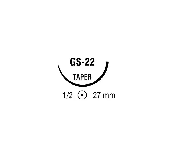 Covidien - Caprosyn - CC-883 - Absorbable Suture With Needle Caprosyn Polyester Gs -22 1/2 Circle Taper Point Needle Size 2 - 0 Monofilament