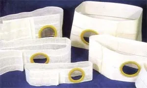 Nu-Hope - 6363-P-A - 9" Left, White, Regular Elastic, Nu-Form Support Belt, Prolapse Flap, Extra Large, Waist (41"- 47"), 2-3/4" Opening Placed 1-1/2" From Bottom, Contoured.