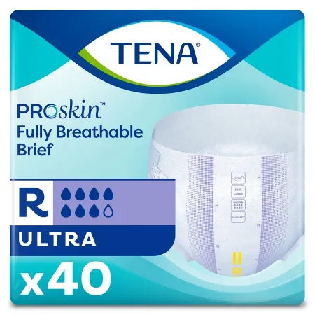Essity - 67201 - TENA ProSkin UltraUnisex Adult Incontinence Brief TENA ProSkin Ultra Regular Disposable Heavy Absorbency
