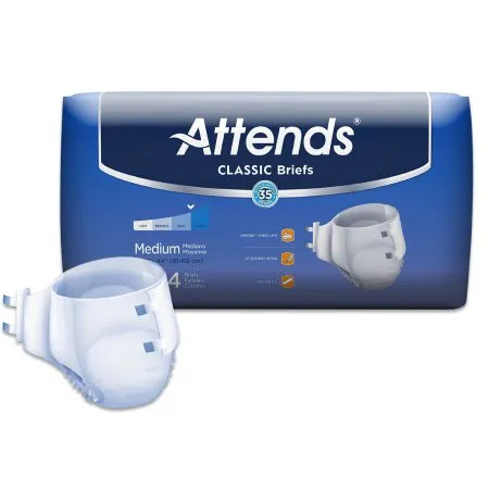 Attends Healthcare Products - Attends Classic - Brb20 - Unisex Adult Incontinence Brief Attends Classic Medium Disposable Heavy Absorbency