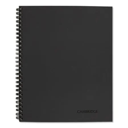 Cambridge - MEA-06132 - Wirebound Guided Meeting Notes Notebook, 1-subject, Meeting-minutes/notes Format, Dark Gray Cover, (80) 11 X 8.25 Sheets