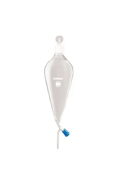 Foxx Life Sciences - From: 6402013 To: 6403030 - Borosil Separating Funnel Pear Shape Boroflo Stopcock  Key I/c Glass Stopper