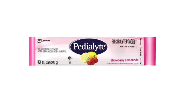 Abbott - Pedialyte Powder Packs - 64172 -  Oral Electrolyte Solution  Strawberry Lemonade Flavor 0.6 oz. Electrolyte