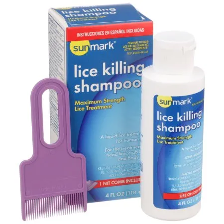 McKesson - sunmark - 49348044334 - Lice Shampoo sunmark 4 oz. Bottle Scented