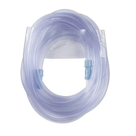 McKesson - 16-66307 - Suction Connector Tubing McKesson 12 Foot Length 0.25 Inch I.D. Sterile Female / Male Connector Clear Ribbed OT Surface NonConductive PVC