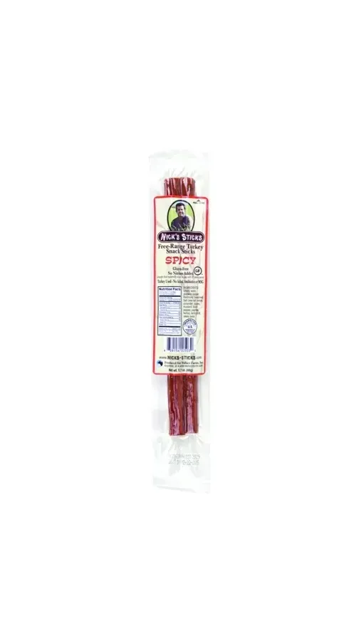 Nicks Sticks - 657515C - Free Range Spicy Turkey Snack Sticks