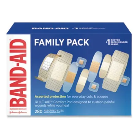 Band-Aid - Joj-4711 - Sheer/Wet Adhesive Bandages, Assorted Sizes, 280/Box