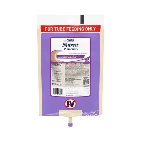 Nestle Healthcare Nutrition - Nutren Pulmonary - 10798716223925 - Nestle  Tube Feeding Formula  Unflavored Liquid 33.8 oz. Ready to Hang Prefilled Container
