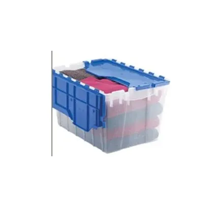 Akro-Mils - Keepbox - 66486cldbl - Attached Lid Container Keepbox Clear / Blue Plastic 12-1/2 X 15-1/4 X 21-1/2 Inch