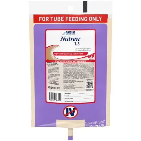 Nestle Healthcare Nutrition - Nutren 1.5 - 10798716263549 - Nestle  Tube Feeding Formula  Unflavored Liquid 1000 mL Ready to Hang Prefilled Container