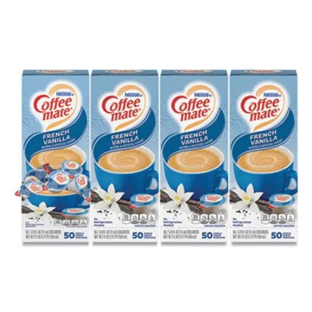 Coffee mate - NES-35170CT - Liquid Coffee Creamer, French Vanilla, 0.38 Oz Mini Cups, 50/box, 4 Boxes/carton, 200 Total/carton