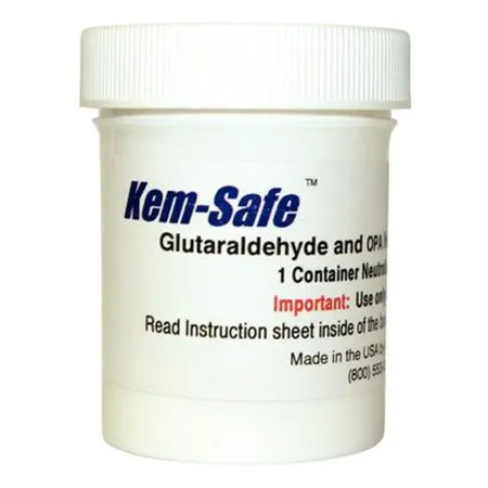 Kem Medical Products - 9075 - Kem Safe OPA / Glutaraldehyde Neutralizer Kem Safe RTU Powder 6 oz. Container Single Use