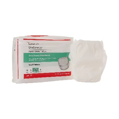 Cardinal - From: 1430A To: 1455  Cardinal  Sure Care UltraUnisex Adult Absorbent Underwear Sure Care Ultra Pull On with Tear Away Seams XLarge Disposable Heavy Absorbency
