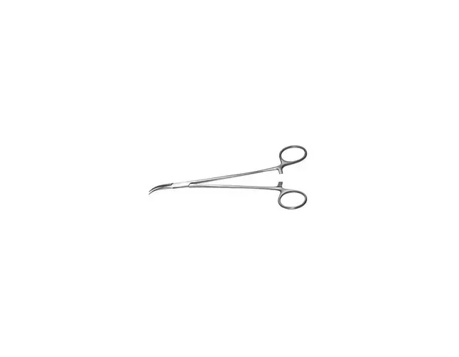 Integra Lifesciences - Padgett - FLM-135 - Hemostatic Forceps Padgett Mosquito 4-3/4 Inch Length Surgical Grade Stainless Steel Nonsterile Ratchet Lock Finger Ring Handle Curved Long Serrated Jaws
