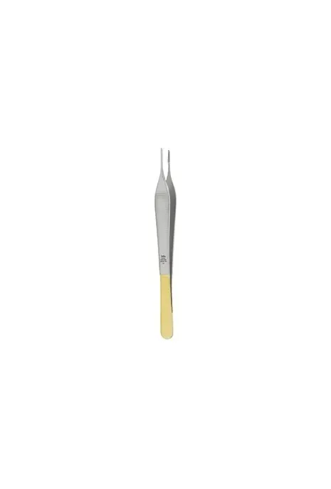 Integra Lifesciences - Carb-N-Sert - 6-130tc - Tissue Forceps Carb-N-Sert Adson 6 Inch Length Surgical Grade Stainless Steel / Tungsten Carbide Nonsterile Nonlocking Thumb Handle Straight Cross Serrated Tips With 1 X 2 Teeth And Tying Platform