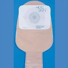 Cymed - 81300 - MicroSkin Colostomy Pouch MicroSkin One Piece System 11 Inch Length Up to 1 3/4 Inch Stoma Drainable Flat  Trim to Fit