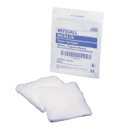 Cardinal - Kerlix - 2585 -  Fluff Dressing  6 X 6 3/4 Inch 2 per Pouch Sterile 12 Ply Rectangle