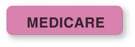 United Ad Label - UAL - ULAC142 - Pre-printed Label Ual Auxiliary Label Pink Paper Medicare Black 5/16 X 1-1/4 Inch