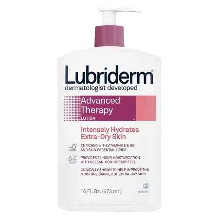 J&J - Lubriderm Advanced Therapy - 00052800483224 - Hand and Body Moisturizer Lubriderm Advanced Therapy 16 oz. Pump Bottle Scented Lotion