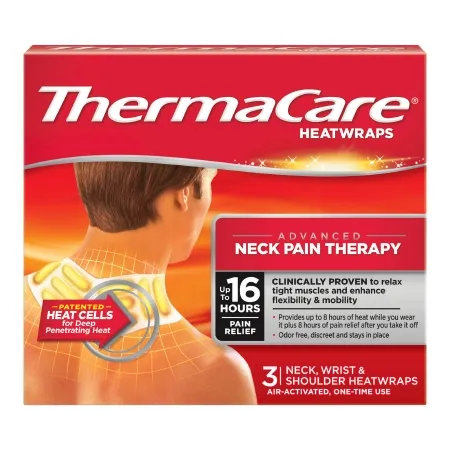Glaxo Consumer Products - ThermaCare HeatWraps - 573301502 - Instant Hot Patch ThermaCare HeatWraps Neck / Arm One Size Fits Most Nonwoven Material Cover Disposable