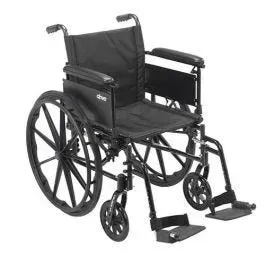 Drive Devilbiss Healthcare - From: 43-3139 To: 43-3142 - Drive Cruiser X4 Lightweight Dual Axle Wheelchair With Adjustable Detachable Arms Desk Arms Elevating Leg Rests