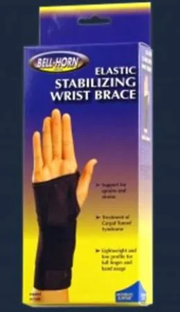 DJO - Bell-Horn Stabilizing - 191L - Wrist Brace Bell-Horn Stabilizing Low Profile Cotton / Elastic Right Hand Black Large