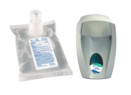 Medline - MSC9941BLK - Soap Dispenser Black Plastic Manual Push 1000 Ml Wall Mount