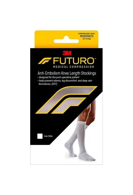 3M - 71059EN - Futuro Anti embolism Stocking Futuro Knee High X Large / Regular White Closed Toe