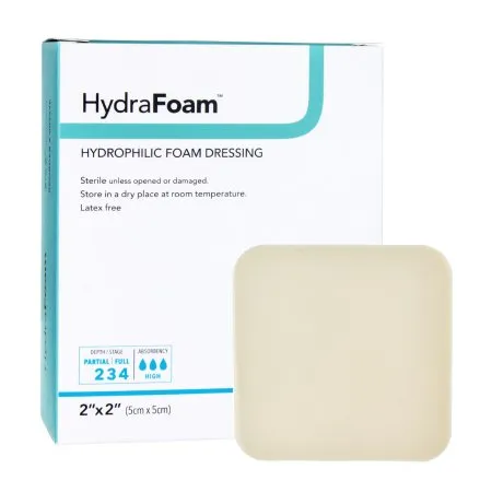 DermaRite Industries - HydraFoam - 00294E - Foam Dressing HydraFoam 2 X 2 Inch Without Border Waterproof Backing Nonadhesive Square Sterile