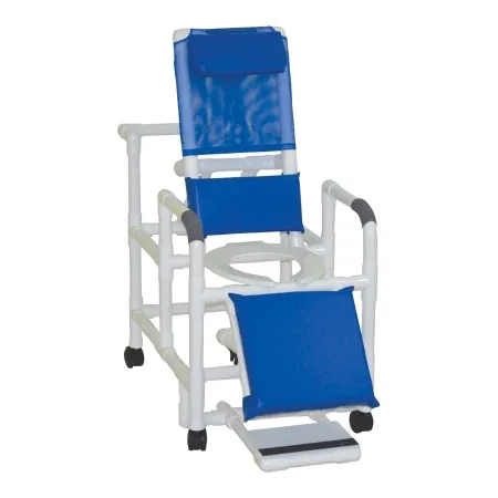 MJM International - 196 - Shower Chair MJM International PVC Frame Reclining Backrest 325 lbs. Weight Capacity