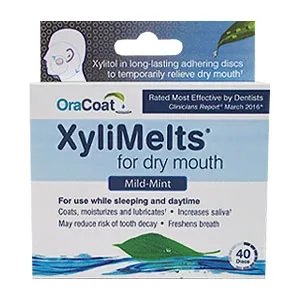 OraCoat - 72270 - XyliMelts for Dry Mouth - Mint - 40 Discs