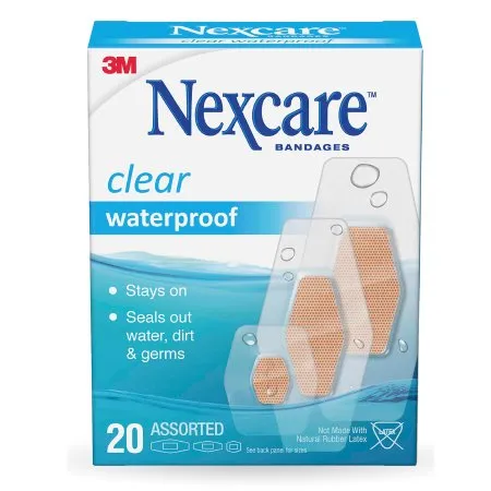 3M - 3M Nexcare - 05113199524 - Adhesive Strip 3M Nexcare 7/8 X 1-1/16 Inch / 1-1/4 X 2-1/2 Inch / 1-1/16 X 2-1/4 Inch Plastic Rectangle Sheer Sterile
