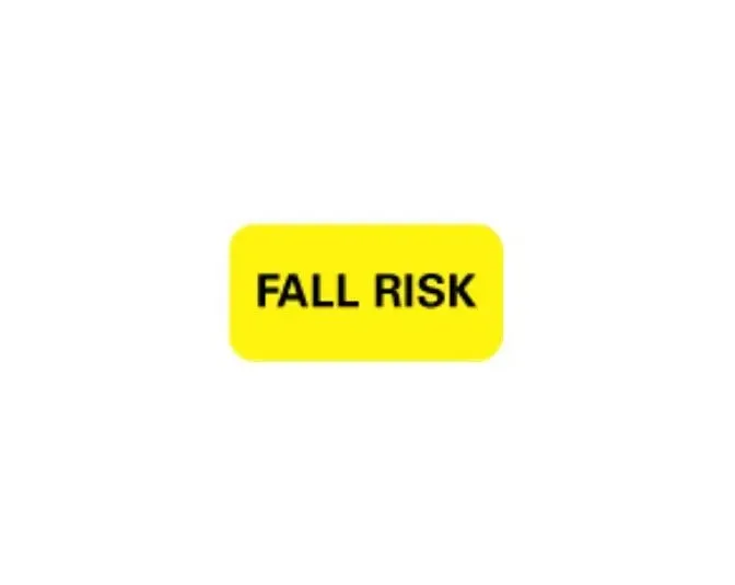 Precision Dynamics - N-3403 - Pre-printed Label Advisory Label Yellow Fall Risk Black Alert Label 1-1/2 X 3/4 Inch