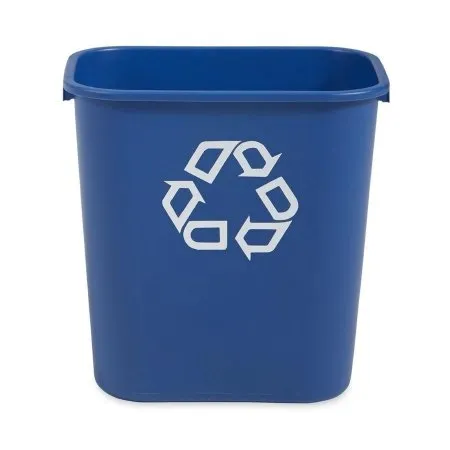 RJ Schinner Co - Deskside - FG295673BLUE - Recycling Container Deskside 28-1/8 Quart Rectangular Blue Open Top