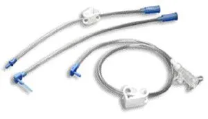Applied Medical Technology - AMT - From: 4-1802 To: 4-1820 - Applied Medical Technologies  Right Angle Feeding Set with Y Port  18 Fr. Sterile