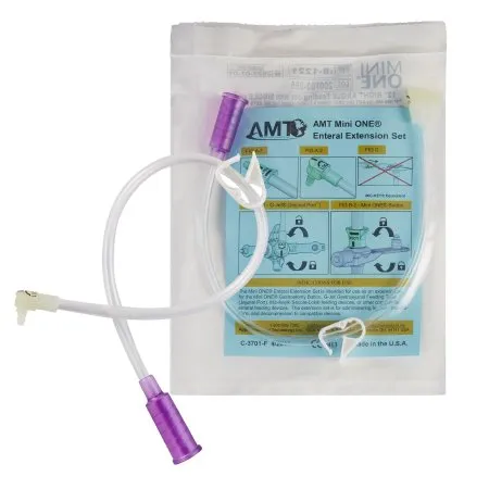 Applied Medical Technology - Mini ONE - 8-1221 - Applied Medical Technologies  Bolus Enteral Feeding Extension Tube Set  12 Inch  Purple
