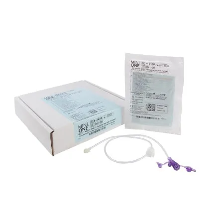 Applied Medical Technology - Mini ONE - 8-2455 - Applied Medical Technologies  Right Angle Connector with Y Port Adapter  24 Inch  Purple