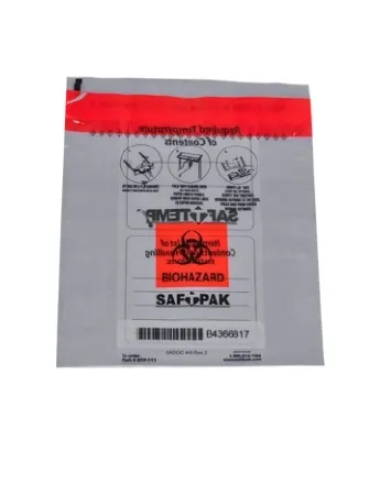 Fisher Scientific - Saf-T-Pak - Nc9199101 - Inner Leak Proof Bag Saf-T-Pak 8-1/2 X 10-1/2 Inch, Biohazard Symbol