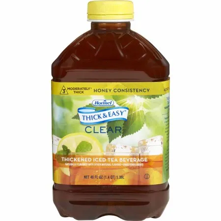 Hormel Food - Thick & Easy - 45587 - s  Thickened Beverage  46 oz. Bottle Iced Tea Flavor Liquid IDDSI Level 3 Moderately Thick/Liquidized
