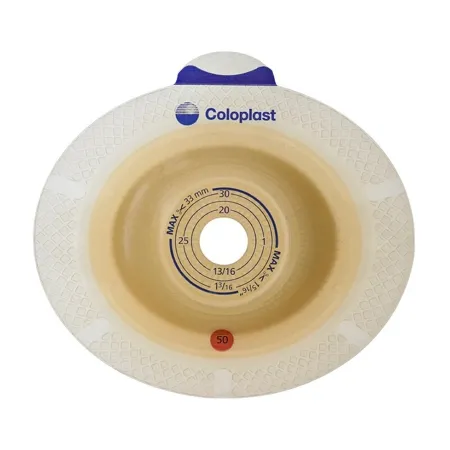 Coloplast - SenSura Flex Xpro - 11027 - Ostomy Barrier SenSura Flex Xpro Precut  Extended Wear Double Layer Adhesive 50 mm Flange Red Code System 1-1/8 Inch Opening