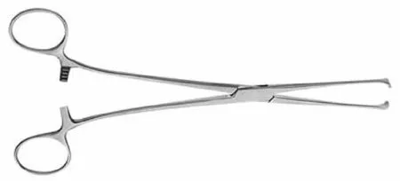 V. Mueller - SU4054 - Tissue Forceps Allis 6 Inch Length Stainless Steel NonSterile Ratchet Lock Finger Ring Handle Straight 4 X 5 Teeth