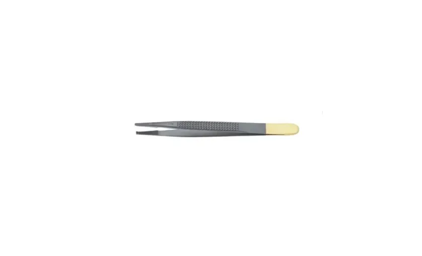 V. Mueller - Snowden-Pencer Diamond-Points - 32-0518 - Tissue Forceps Snowden-Pencer Diamond-Points Bonney 6-3/4 Inch Length Surgical Grade Stainless Steel / Tungsten Carbide NonSterile NonLocking Thumb Handle Straight 1 X 2 Teeth