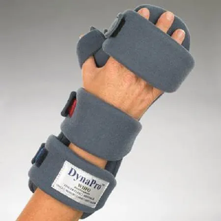 Patterson Medical Supply - Dynapro Finger Flex - 081498674 - Wrist / Hand / Finger Contracture Orthosis Dynapro Finger Flex Fabric / Kydex Thermoplastic Right Hand Gray Large