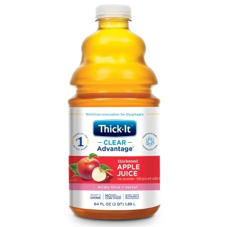 Kent Precision Foods - Thick-It Clear Advantage - B454-A5044 - Thick It Clear Advantage Thickened Beverage Thick It Clear Advantage 64 oz. Bottle Apple Flavor Liquid IDDSI Level 2 Mildly Thick